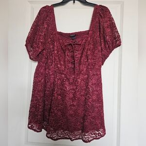 Torrid Chenille Babydoll Top